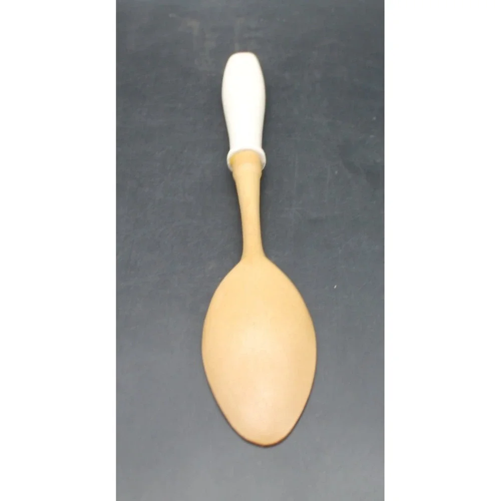Vintage NYC  Wooden Serving Spoon Ceramic Handle Big Apple Statue of Liberty